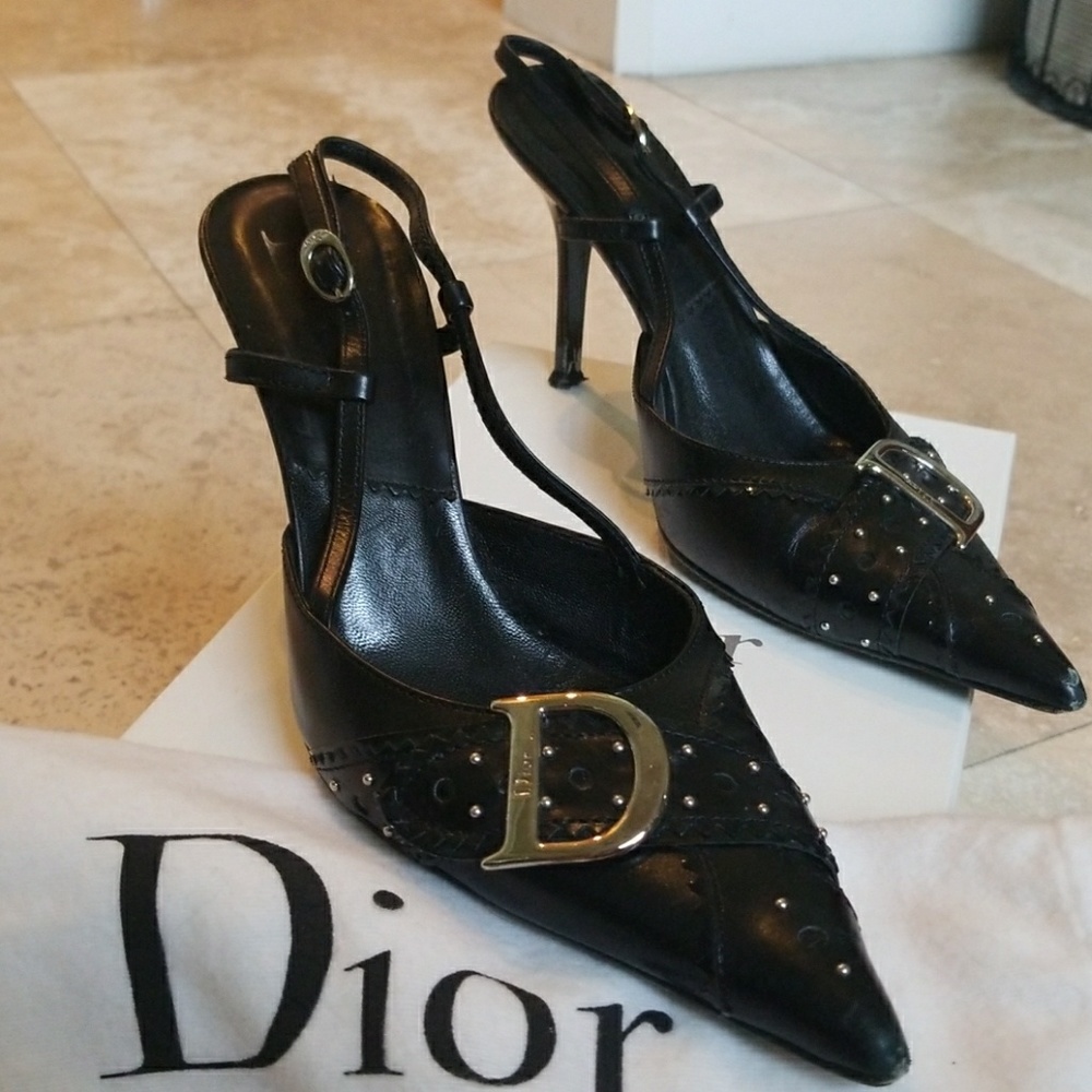 Dior Sandals. Black. Size 36.5. With box& dust bag